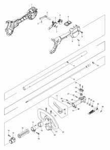 Page 2 Diagram and Parts List for XUX01Z  Makita Trimmer
