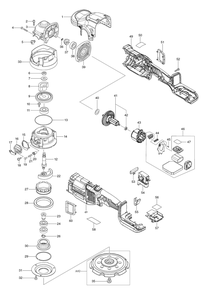Fig-0 Diagram and Parts List for DPO600Z  Makita Sander Polisher