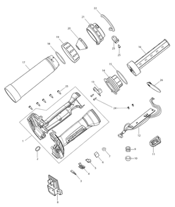 Fig-0 Diagram and Parts List for ML104  Makita Worklight & Flashlight
