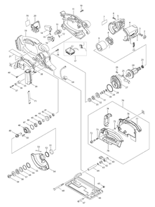 Fig-0 Diagram and Parts List for XSC03T  Makita Saw