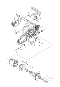 Page 2 Diagram and Parts List for UC4020A  Makita Saw