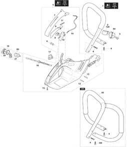 Diagram 1 Diagram and Parts List for EA7900PRZ1  Makita Chainsaw