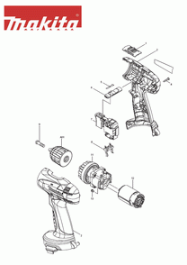 Page 1 Diagram and Parts List for 6281DWPET2 Type 1 Makita Drill