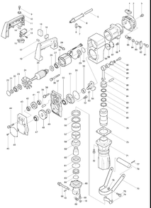 Page 1 Diagram and Parts List for HM1300  Makita Demolition Hammer