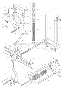 Page B Diagram and Parts List for 7104L  Makita Drill Press