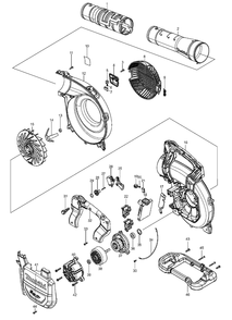 Fig-0 Diagram and Parts List for XBU04ZV  Makita Leaf Blower / Vacuum