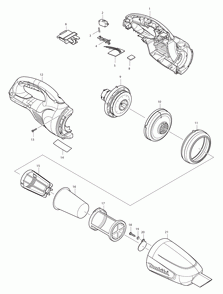 Part Location Diagram of 456196-9 Makita Capsule, Xlc02zb