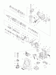 Page 1 Diagram and Parts List for XRH01  Makita Hammer