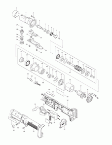 Page 1 Diagram and Parts List for BFL202FZ Type 1 Makita Drill