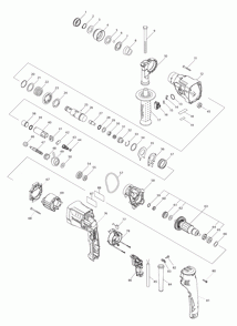 Page 1 Diagram and Parts List for HR1840  Makita Hammer