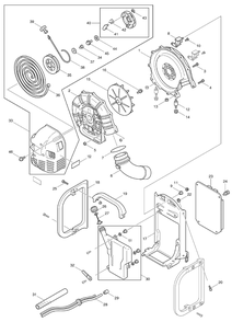 Page 5 Diagram and Parts List for PB500R  Makita Leaf Blower / Vacuum
