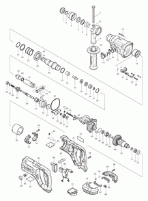 Page 1 Diagram and Parts List for XRH04Z  Makita Hammer