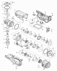 Fig-0 Diagram and Parts List for GGD01Z  Makita Cordless Drill
