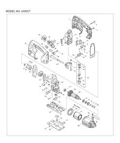 Page 1 Diagram and Parts List for 4350CT  Makita Saw