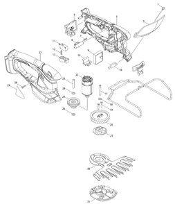 Part Location Diagram of 140451-6 Makita Under Cover Cpl., Lxmu02