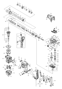 Fig-0 Diagram and Parts List for HR3001CK  Makita Hammer Drill