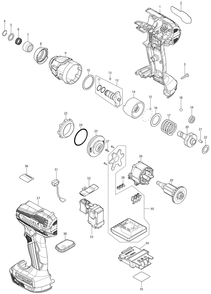 Diagram Diagram and Parts List for XDT18ZB  Makita Impact Driver