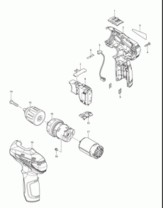 Page 1 Diagram and Parts List for DF330DW  Makita Screwdriver