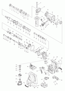 Page 1 Diagram and Parts List for XRH01T  Makita Hammer
