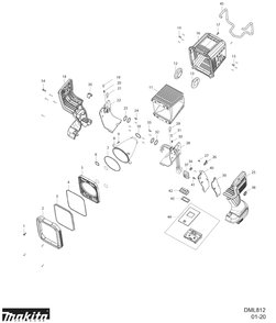 Diagram Diagram and Parts List for DML812  Makita Worklight & Flashlight