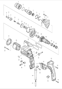 Page 1 Diagram and Parts List for FS4200A  Makita Screwdriver