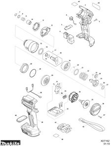 Part Location Diagram of 818S23-6 Makita Caution Label