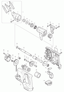 Page 1 Diagram and Parts List for XSJ01Z  Makita Nibbler & Shears