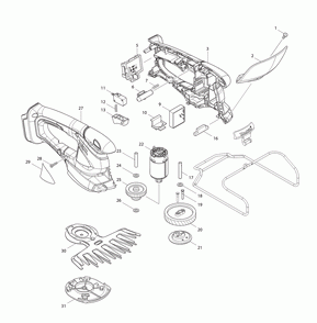 Page 1 Diagram and Parts List for LXMU02Z  Makita Nibbler & Shears
