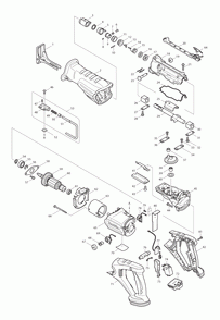 Page 1 Diagram and Parts List for XRJ02Z  Makita Saw