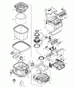 Page 1 Diagram and Parts List for XCV04Z  Makita Upright Vacuum