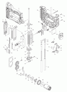 Page 2 Diagram and Parts List for XTP02Z  Makita Nailer