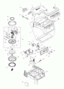 Page 2 Diagram and Parts List for XCV06Z  Makita Upright Vacuum