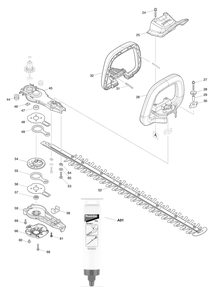 Part Location Diagram of 458399-1 Makita PROTECTOR, XHU07