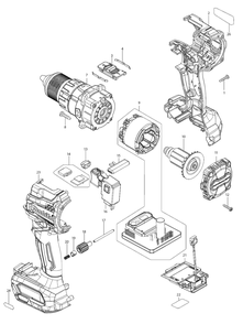 Fig-0 Diagram and Parts List for GPH01D  Makita Hammer Drill
