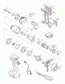 Page 1 Diagram and Parts List for BTD130F Type 2 Makita Drill