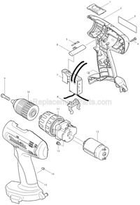Page A Diagram and Parts List for 8390DWPE  Makita Hammer Drill