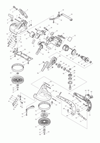 Page 1 Diagram and Parts List for 2107FZK  Makita Saw