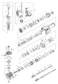 Fig-0 Diagram and Parts List for GMH01M1  Makita Demolition Hammer