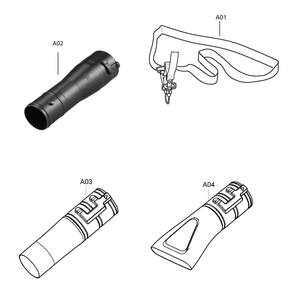 Fig-1 Diagram and Parts List for XBU03SM1  Makita Leaf Blower / Vacuum
