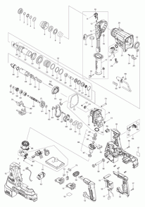 Page 1 Diagram and Parts List for XRH11Z  Makita Hammer