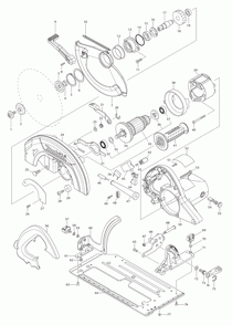 Page 1 Diagram and Parts List for HS0600  Makita Saw