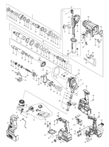 Fig-0 Diagram and Parts List for GRH02M1  Makita Hammer Drill