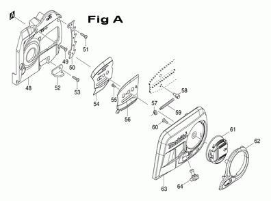 Page 1 Diagram and Parts List for XCU03PTX1  Makita Saw