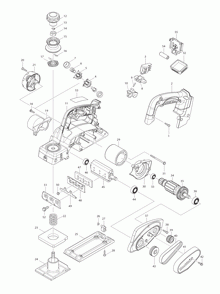 Page 1 Diagram and Parts List for XPK01  Makita Planer Jointer