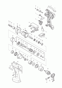 Page 1 Diagram and Parts List for BFT125FZ  Makita Screwdriver