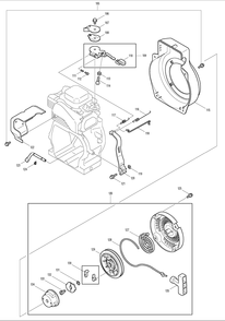 Page 4 Diagram and Parts List for EW210TR  Makita Water Pump