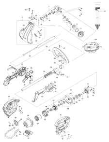 Fig-0 Diagram and Parts List for GRU04Z  Makita Trimmer