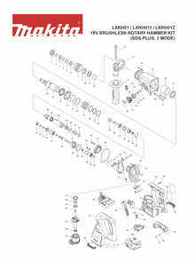 Part Location Diagram of D-14093 Makita Chuck Adapter (Sdsplus)