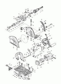 Page 1 Diagram and Parts List for SP6000X2 Type 4 Makita Saw