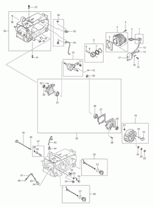 Page 4 Diagram and Parts List for PS-3300-TH  Makita Saw